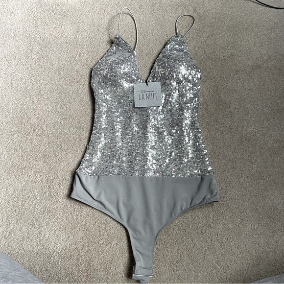 ReVamped LaNuit Sequin Bodysuit - Picture 1 of 3